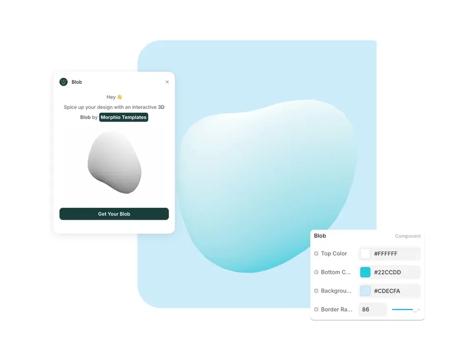 Screenshot of the Blob plugin for Framer