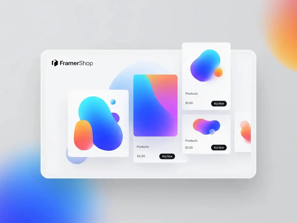 Screenshot of the FramerShop plugin for Framer