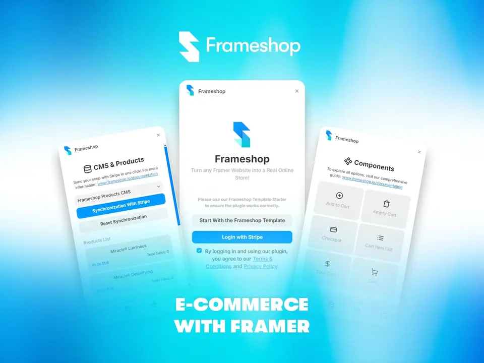 Screenshot of the Frameshop plugin for Framer