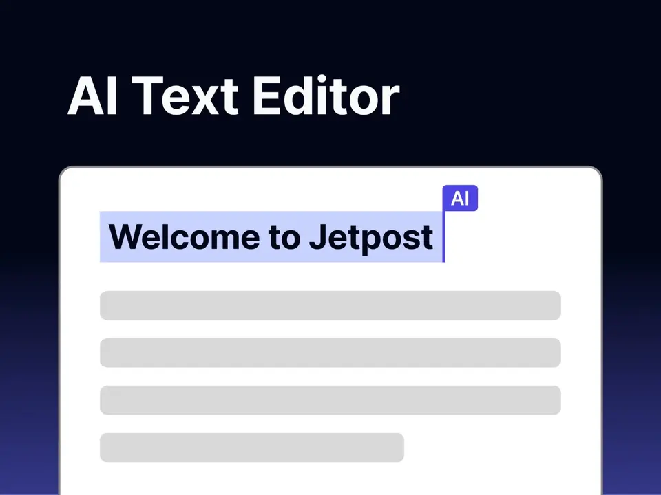 Screenshot of the Jetpost plugin for Framer