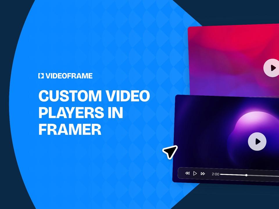 Screenshot of the VideoFrame plugin for Framer
