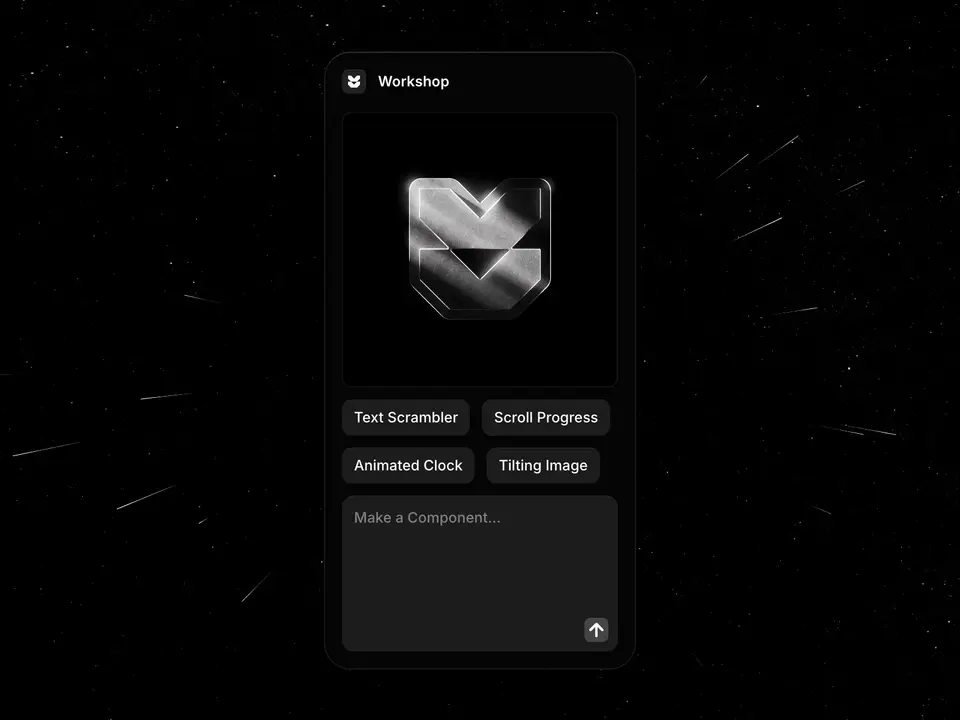 Screenshot of the Workshop plugin for Framer