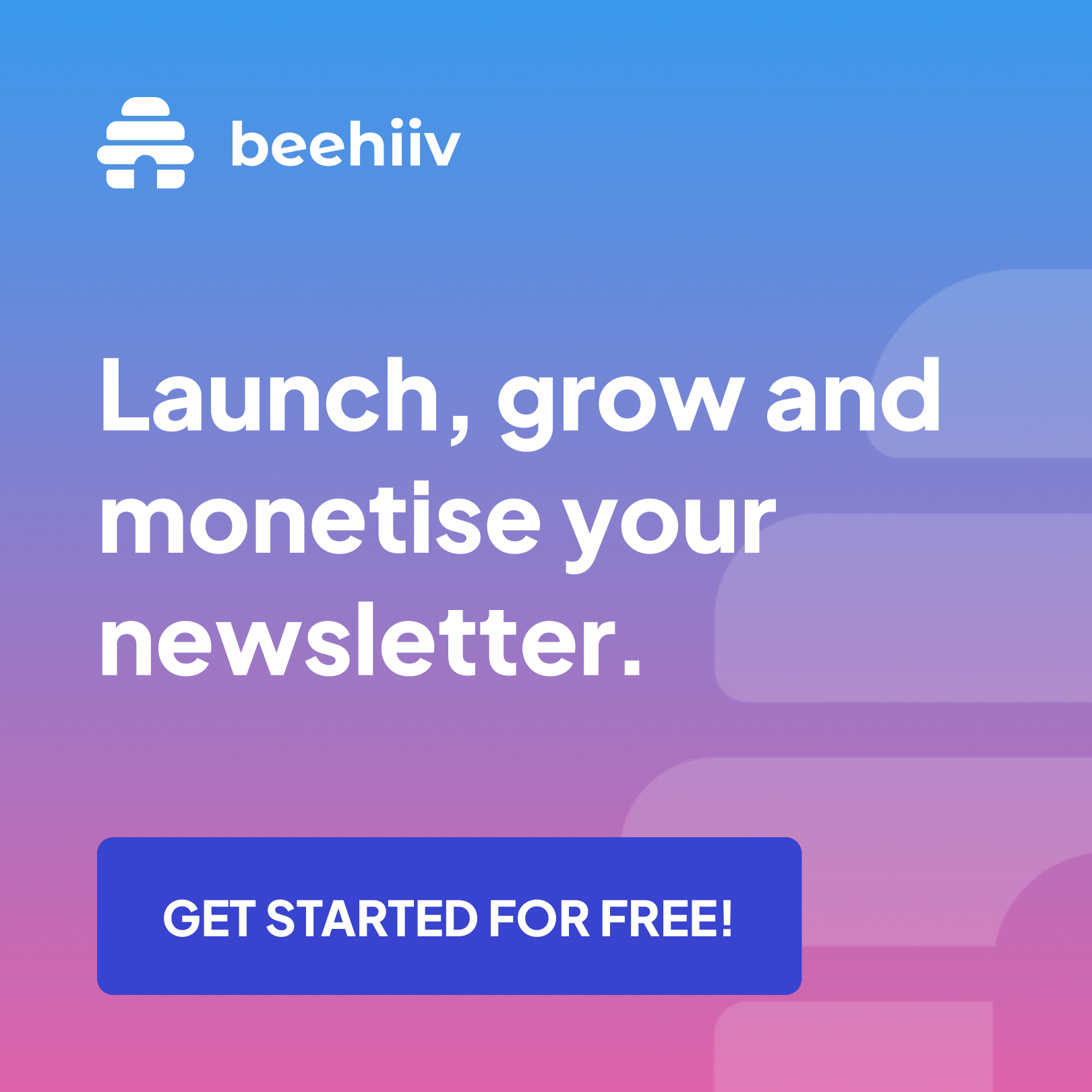 Launch, grow and monetise your newsletter with Beehiiv. Get started for free now!