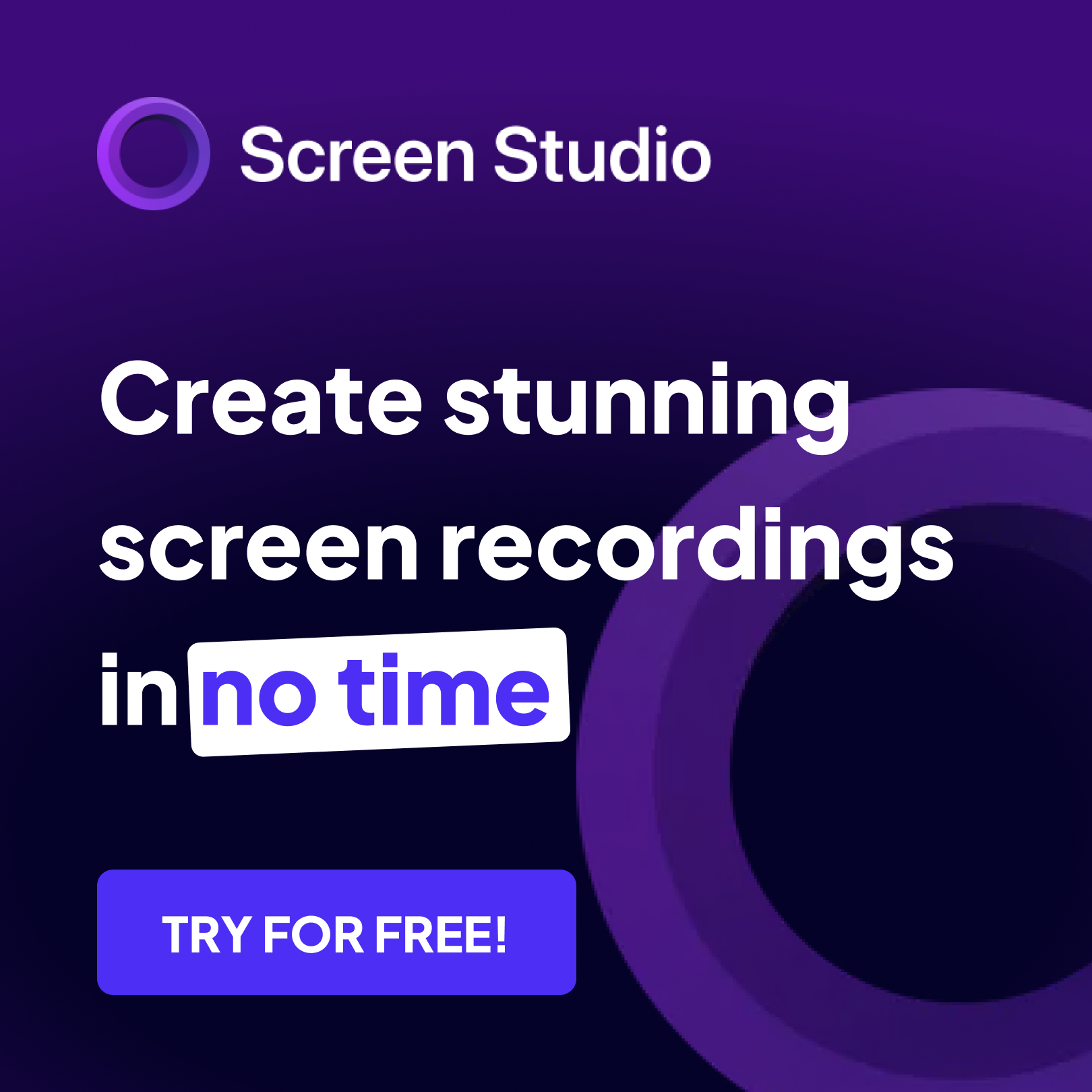 Create stunning screen recordings in no time!